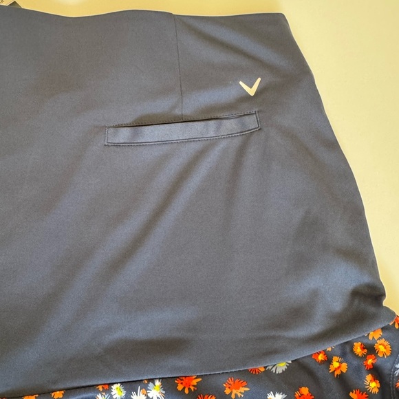 Callaway Skort Medium Floral TrueSculpt Skirt Opti Dri Blue NWT - Picture 8 of 11
